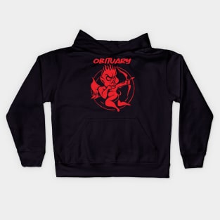 cupid red obituary Kids Hoodie